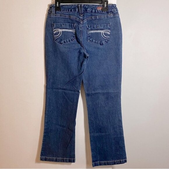 Vintage Foxy Jeans Med Wash Flare Y2K Mid Rise 8 - Picture 6 of 10